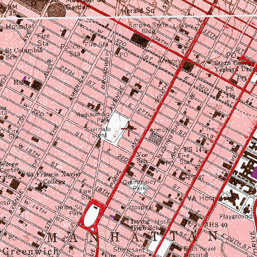 Topographic Map of Appellate Division New York State Supreme Court, NY