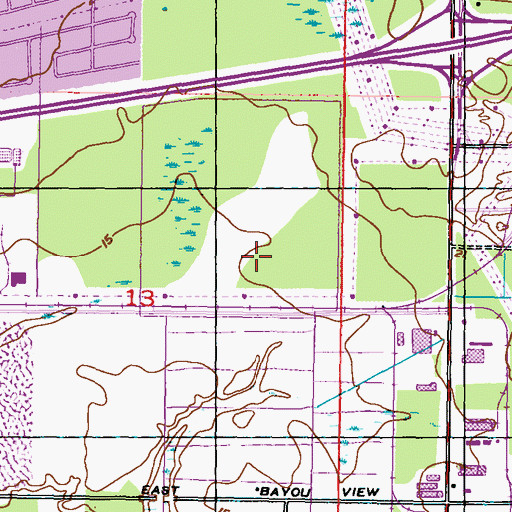 Topographic Map of Mississippi Gulf Coast Community College - Community Campus, MS