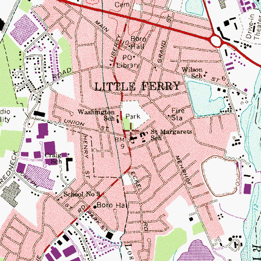 Topographic Map of American Legion Post Number 310, NJ