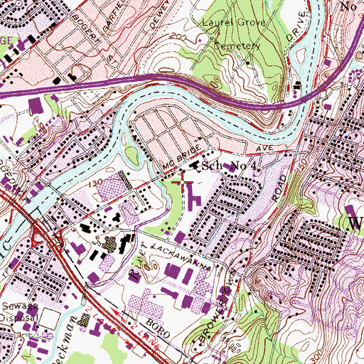 Topographic Map of West Paterson Youth Center, NJ