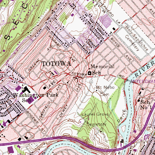 Topographic Map of Christ Episcopal Mission, NJ