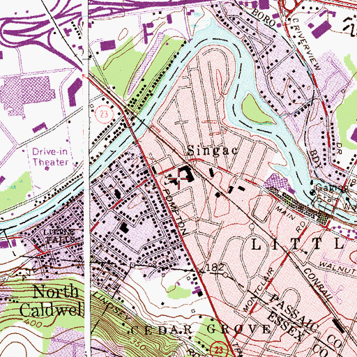 Topographic Map of Holy Angels School, NJ