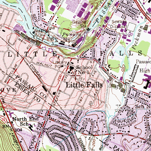 Topographic Map of Second Reformed Church, NJ