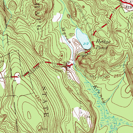 Topographic Map of New Kinne Cemetery, CT