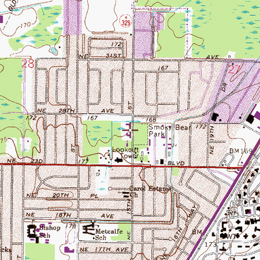 Topographic Map of New Creation Fellowship Church, FL