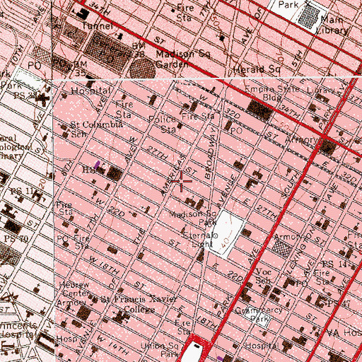 Topographic Map of Coogan Building, NY