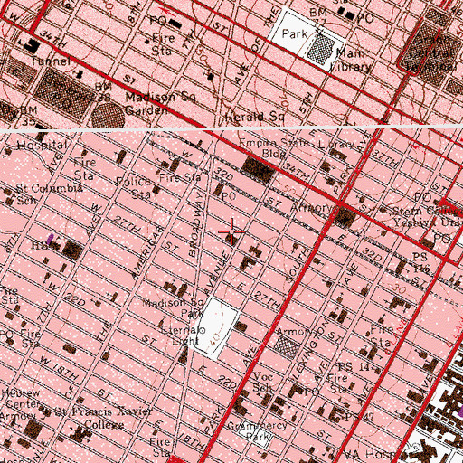 Topographic Map of Holland House, NY