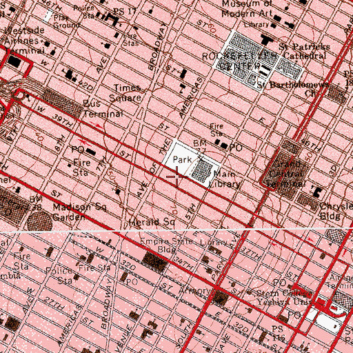 Topographic Map of Daytop Village, NY