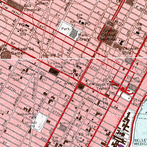 Topographic Map of Collectors Club, NY