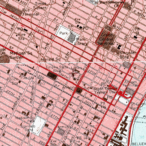 Topographic Map of H Percy Silver Parish House, NY