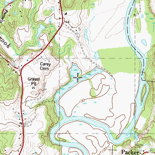 Topographic Map of Kitt Brook, CT