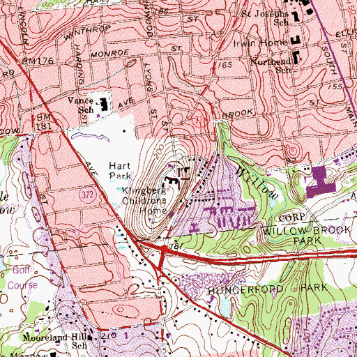 Topographic Map of Klingberg Childrens Home, CT