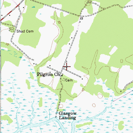 Topographic Map of Cummingsville Cemetery, SC