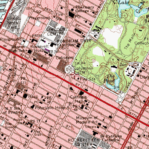 Topographic Map of Gainsborough Studios, NY