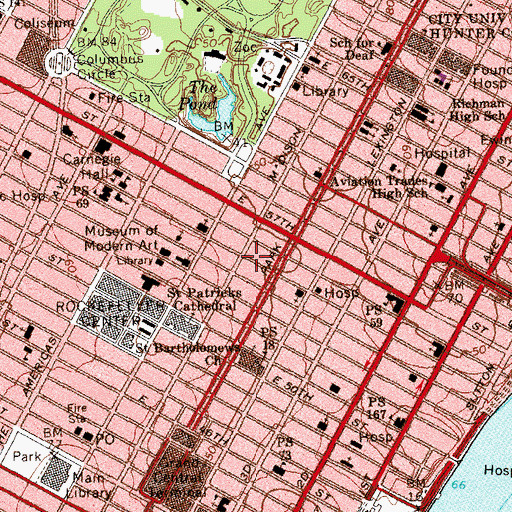 Topographic Map of Friar's Club, NY