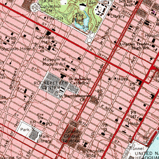 Topographic Map of Austrian Cultural Institute, NY