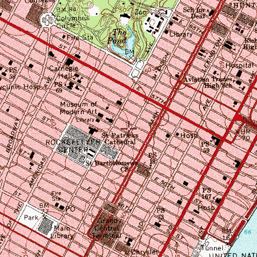 Topographic Map of Continental Illinois Center, NY