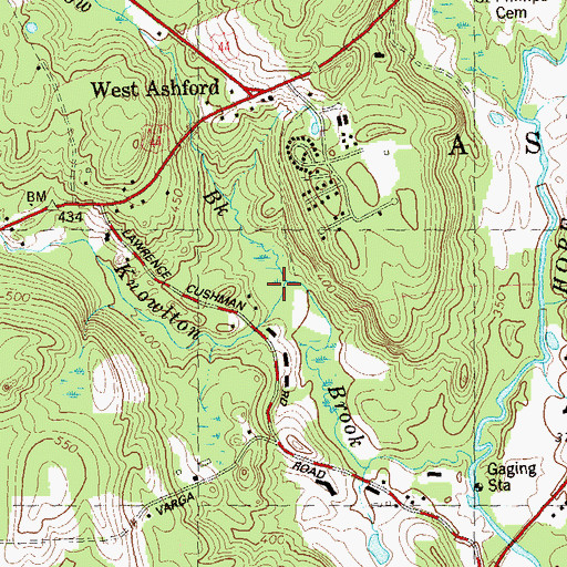 Topographic Map of Knowlton Brook, CT