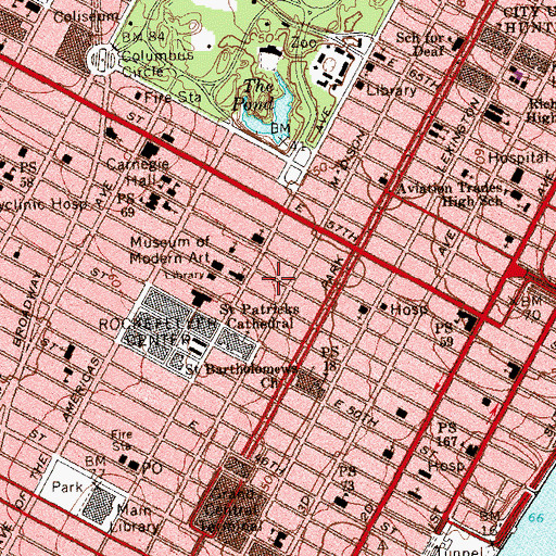 Topographic Map of Alpha Garage, NY