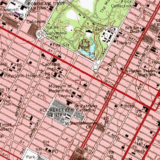 Topographic Map of Consulate of Argentina, NY