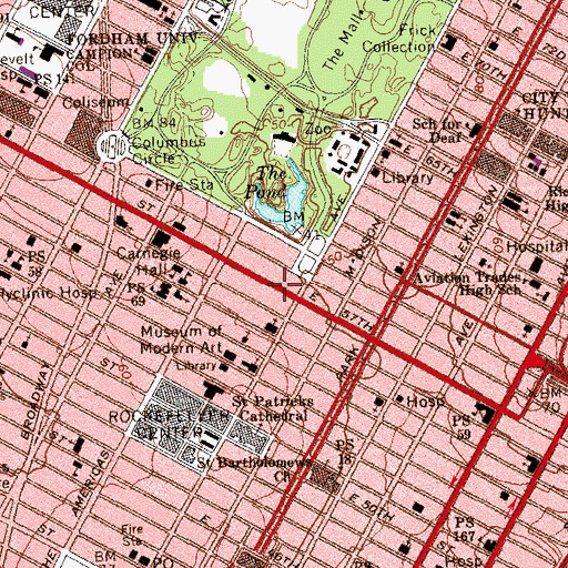 Topographic Map of Curtiss-Wright Building, NY
