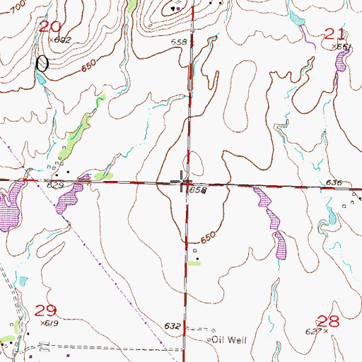 Topographic Map of Mary Glass Performing Arts Center, OK