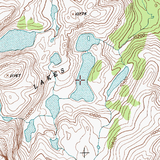 Topographic Map of Boot Lake, WY