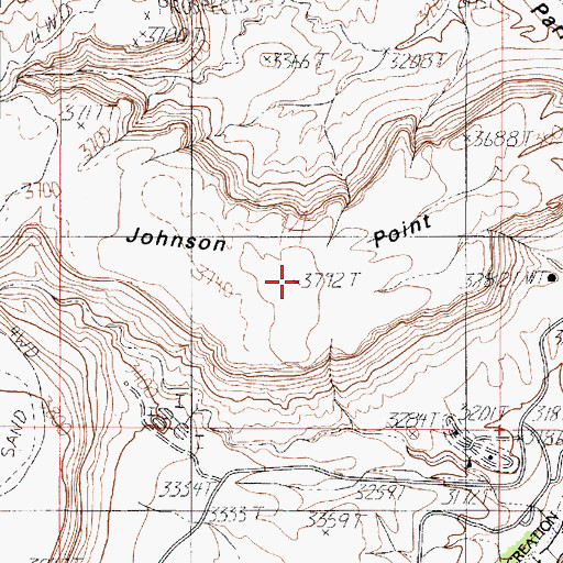 Topographic Map of Johnson Point, AZ