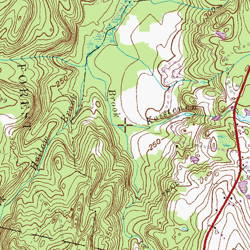 Topographic Map of Koistenen Brook, CT