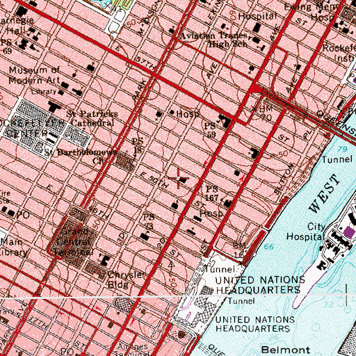 Topographic Map of Greenacre Park, NY