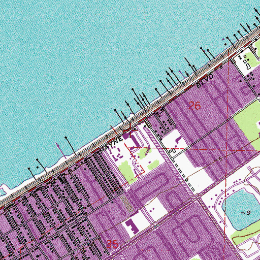 Topographic Map of Lake Forest Elementary Charter School, LA