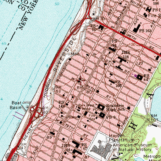 Topographic Map of Church of Saint Paul and Saint Andrew, NY