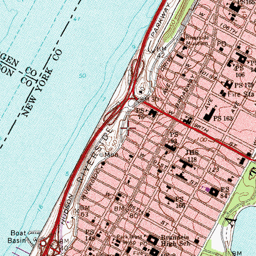 Topographic Map of Joan of Arc Park, NY
