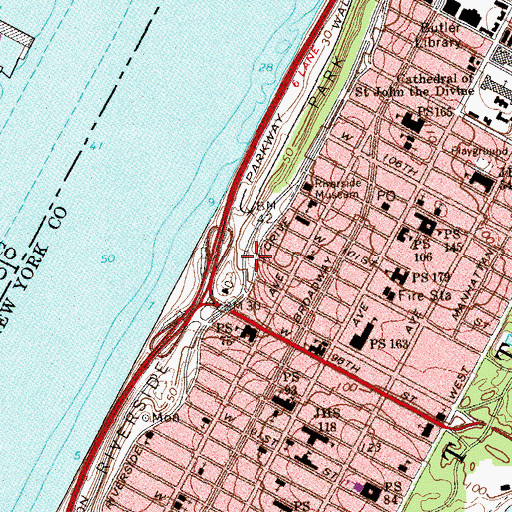 Topographic Map of Carrere Memorial, NY