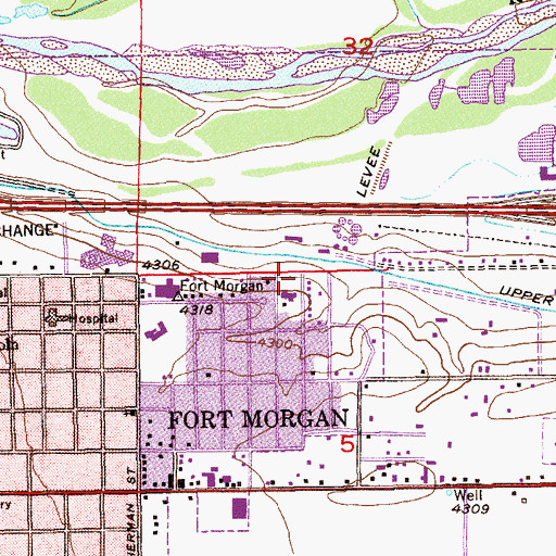 Topographic Map of United Presbyterian Church Memorial Garden, CO