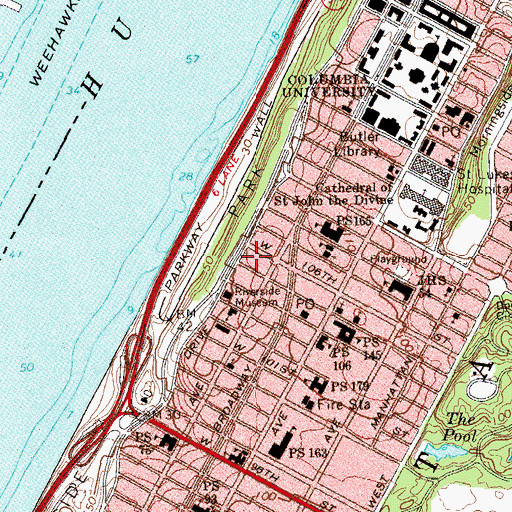 Topographic Map of New York Buddhist Church, NY