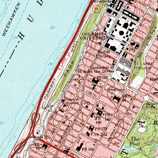 Topographic Map of Nicholas Roerich Museum, NY