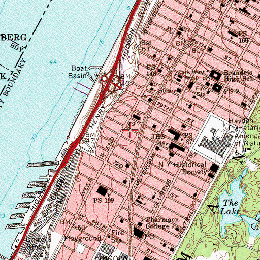 Topographic Map of Hotel Churchill, NY
