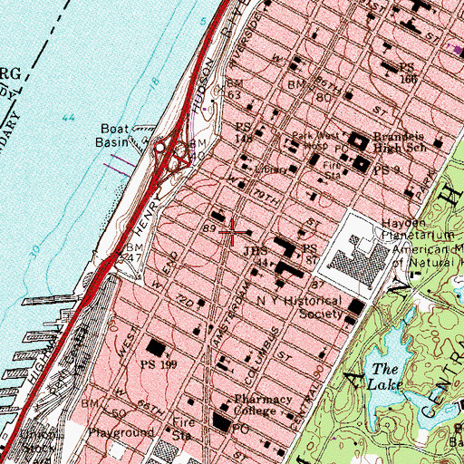 Topographic Map of Belleclaire Hotel, NY