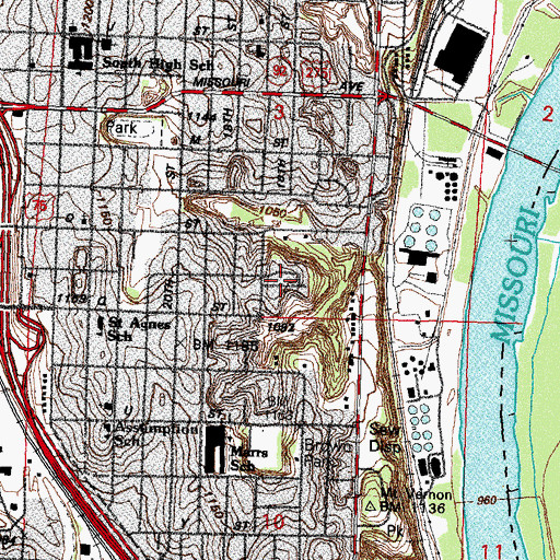 Topographic Map of Gomez Heritage Elementary School, NE