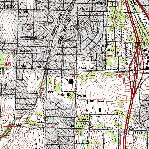 Topographic Map of Chandler View Elementary School, NE