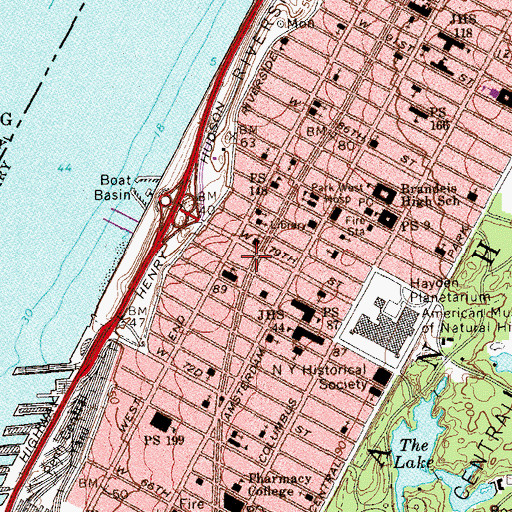 Topographic Map of Apthorp Apartments, NY