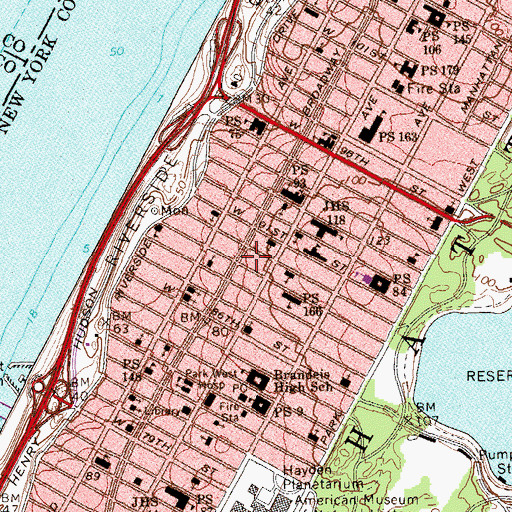 Topographic Map of Astor Court Apartments, NY