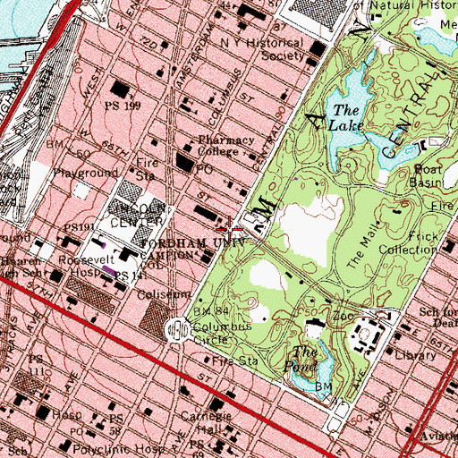 Topographic Map of Holy Trinity Lutheran Church, NY