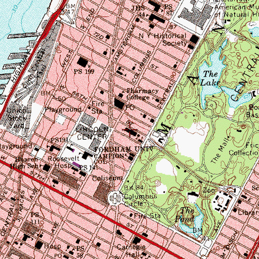 Topographic Map of Congregation Habonim, NY