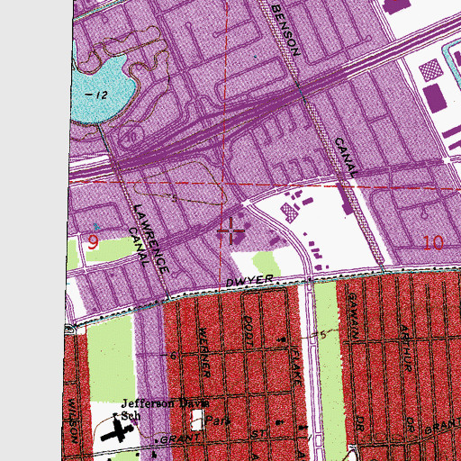 Topographic Map of Lake Forest Montessori Magnet School (historical), LA