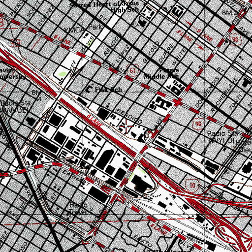 Topographic Map of The Alternative Learning Institute School, LA