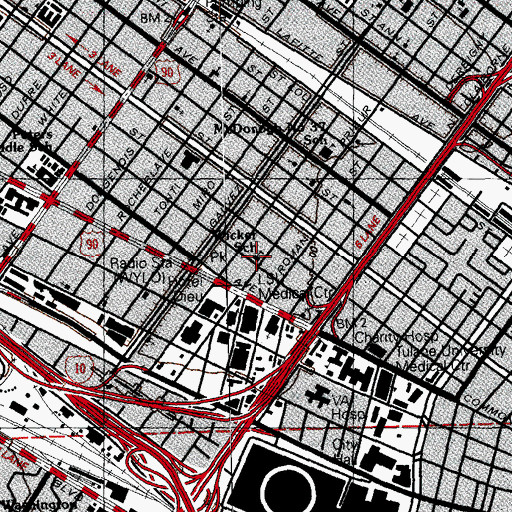 Topographic Map of New Orleans Center for Health Careers (historical), LA