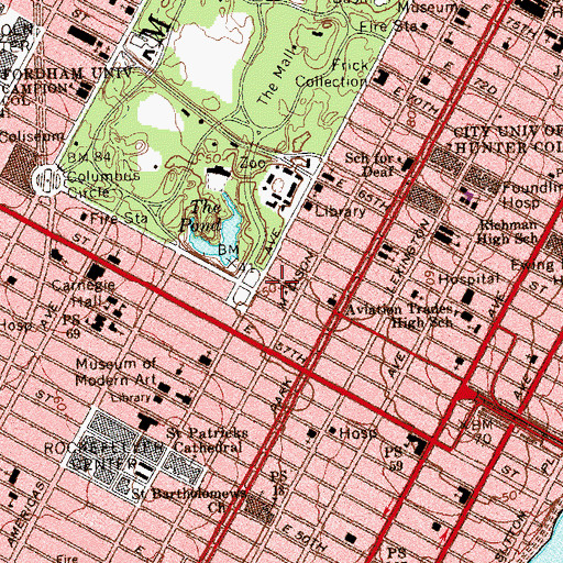 Topographic Map of Harmonie Club, NY