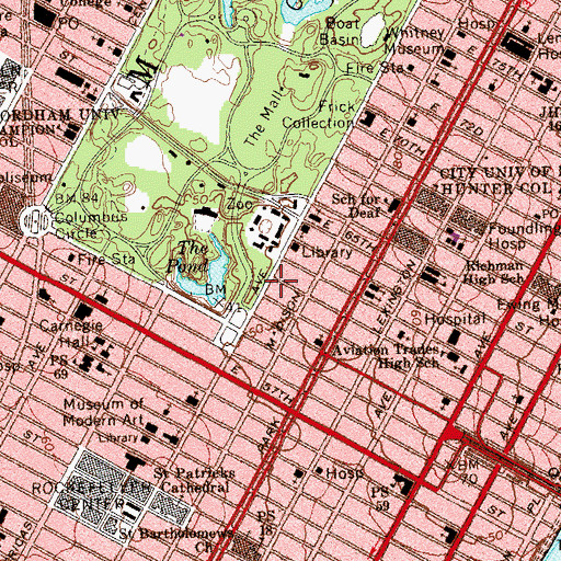 Topographic Map of Knickerbocker Club, NY